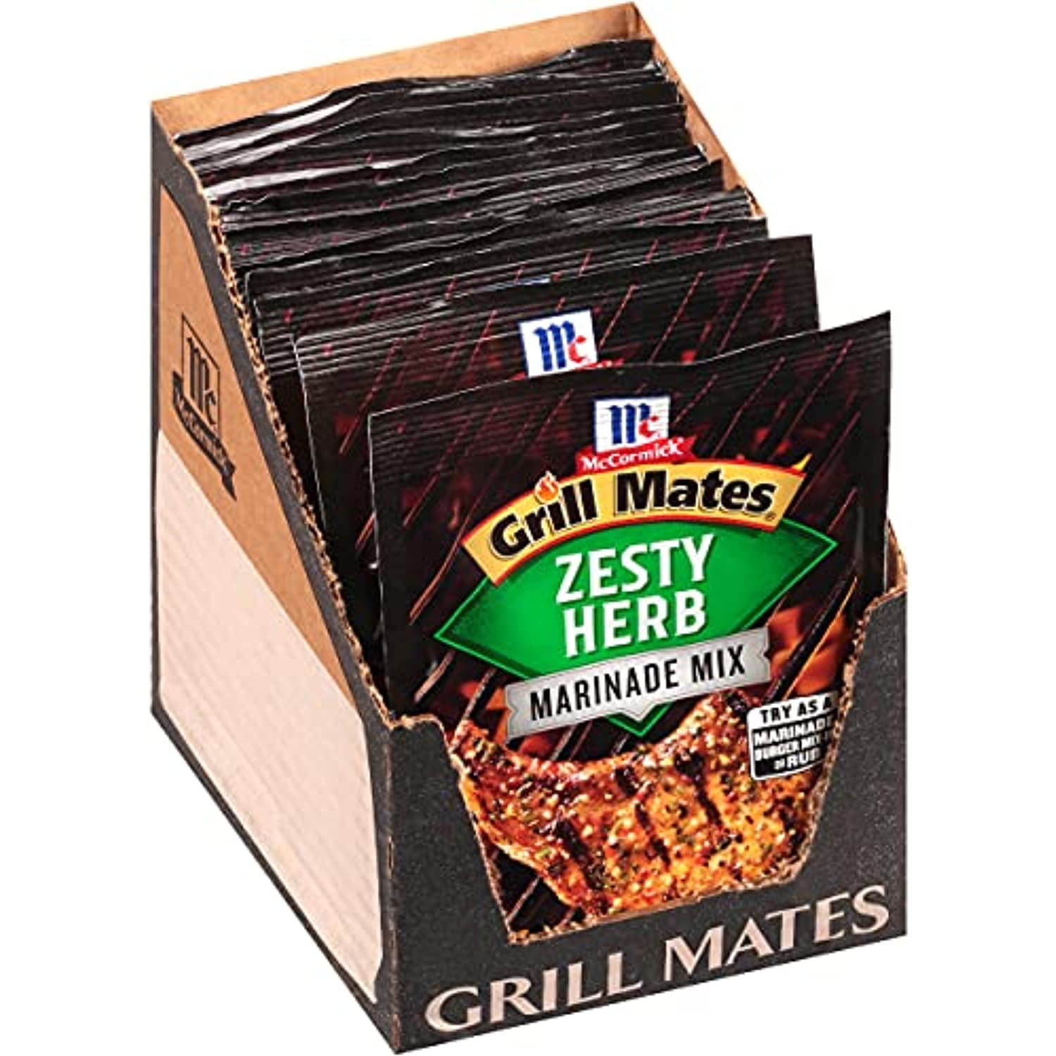 Mccormick Grill Mates Zesty Herb Marinade Mix, 1.06 Oz (Pack Of 12