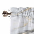thumbnail image 5 of Tier Curtains 45 Inches Long, Marble White Gold Window Treatment Curtain Drapes, Modern Abstract Geometric Window Half Privacy Curtains for Bedroom Bathroom, 42"x45", 2 Panels, 5 of 7