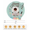 thumbnail image 6 of 15 Inch Round Placemats Set of 4, Green Easter Non Slip Heat Insulation PP Table Mats, Spring Cartoon Bunny Colorful Eggs Wood Grain Washable Place Mats for Kitchen Dining Party Table Decor, 6 of 7