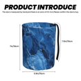 thumbnail image 4 of Round Car Trash Can 7×5.9in Waterproof, Durable, Not Easy To Fade, Easy To Install And Disassemble To Prevent Interior Pollution Royalblue Marble_3, 4 of 7