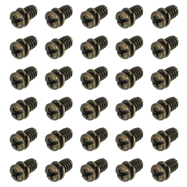 Uxcell 30Pcs 1/4x10 (1/4-20UNC) Tornillos para Aspas de Ventilador de Techo, Cobre