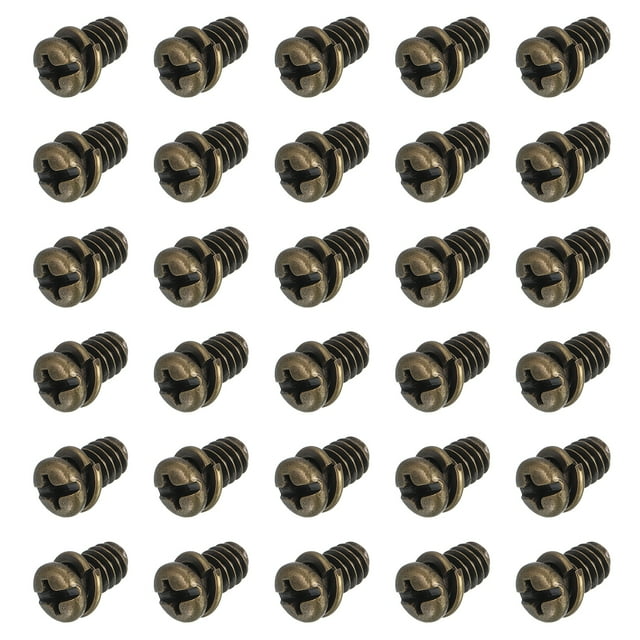 Uxcell 30Pcs 1/4x10 (1/4-20UNC) Tornillos para Aspas de Ventilador de Techo, Cobre