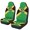 Jamaican Flag Print, variant on Chririnla Full Wrapping Edge Automobile Seat Covers for Interior Accessories, Polyester Fabric Easy to Install Auto Front Seats Protector, Music Notes Design