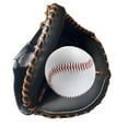 thumbnail image 2 of Guantes de receptor de béisbol, guantes de receptor con pelota de béisbol, mano izquierda, PU 12.5 Marrón oscuro, 2 of 9