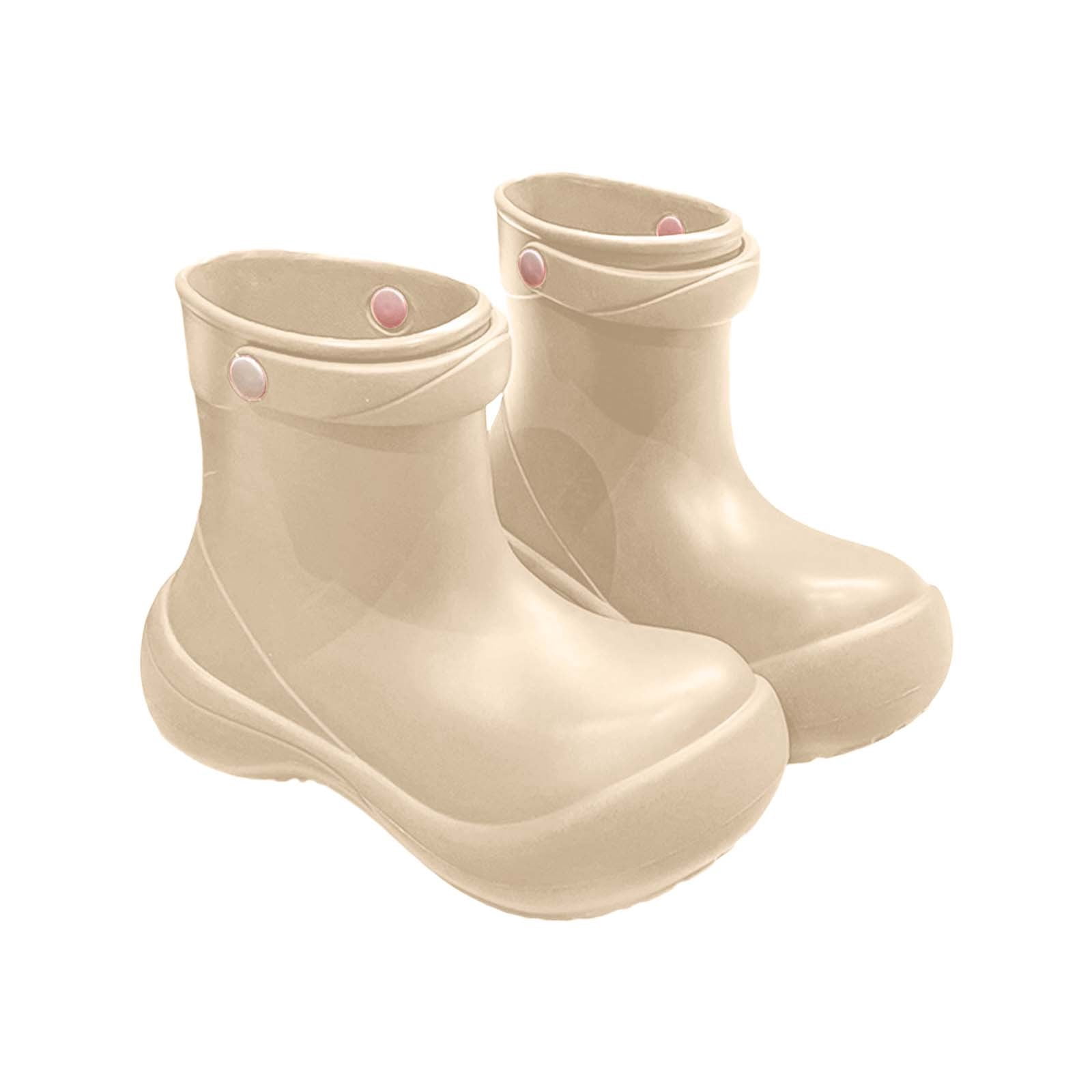 MuXiKeJi Clothes Girls Outdoor Rain Boots For Teenagers Comfortable Lightweight Ankle Casual Shoes All Seasons Wear