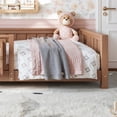 thumbnail image 5 of Bellemave Twin Montessori Floor Bed with Built-in Bookshelf, Twin Floor Bed with Full Safety Guardrails, Low-to-Floor Bed Frame with Slats, No Box Spring Needed, Easy Assembly, Dark Natural, 5 of 13