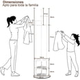 thumbnail image 2 of MYXSRI Perchero de Pie con Barra Vertical para Colgar Ropa, Colgador Giratorio Sencillo, Estante y 3 Barras Transversales. Ideal para Entradas, Oficinas y Dormitorios. 40 x 40 x 171 cm (Blanco), 2 of 7