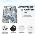 thumbnail image 3 of Fuzoiu Balloon Vintage Print Men's Swim Shorts,Quick-Dry Double-Layer Swim Trunks,Board Trunks,Beach Shorts Swimwear Bathing Suits-3X-Large, 3 of 6