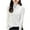White Womens Sweaters Clearance, variant on BSDJILFG Sweaters for Petite Women Long Sleeve Creweck Knit Shirt Slim Fit Solid Color Ribbed Pullover Blouse