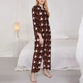 thumbnail image 3 of Honeii Red Hot Chili 1 Print Women's Pajama Sets Long Sleeve Button Down Sleepwear Nightwear Soft Pjs Lounge Sets 2PCS-XX-Large, 3 of 7