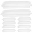 thumbnail image 3 of WHAMVOX 10Pcs Transparent Plastic Tray for Storage Organizer with Smooth Surface for Home Classroom Use, 3 of 8