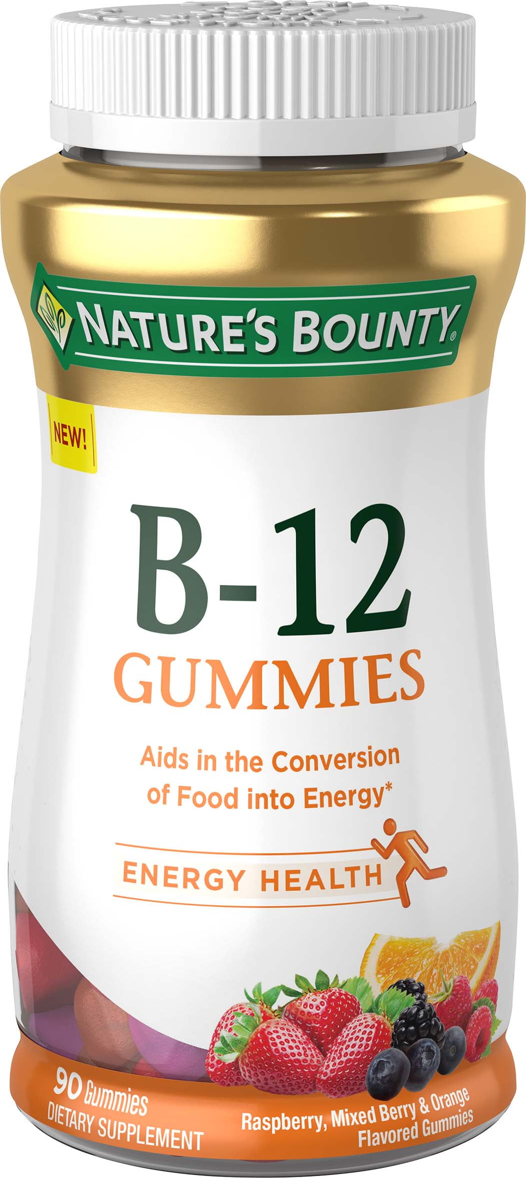 Nature's Bounty Vitamin B-12 Gummies, Multi-Flavored, 90 Ct - Walmart ...