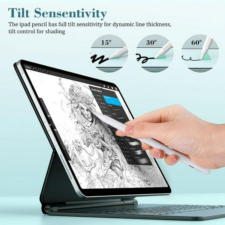 iPad Pencil, 10 Mins Fast Charging Stylus Pen for iPad Apple