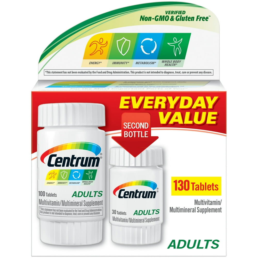Centrum Adult Multivitamin and Multimineral Zinc Supplement Tablets