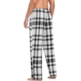 thumbnail image 6 of National Tartan Black White Ghost Pajama Pants, Men's Lounge Pants Light with Drawstring and Pockets, Christmas New Year Birthday Father's Day Gifts, X-Large, 6 of 7