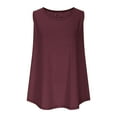 thumbnail image 4 of Timegard Tank Tops for Women Plus Size Round Neck Sleeveless Top Casual Loose Comfy Basic Tee Blouse, 4 of 8