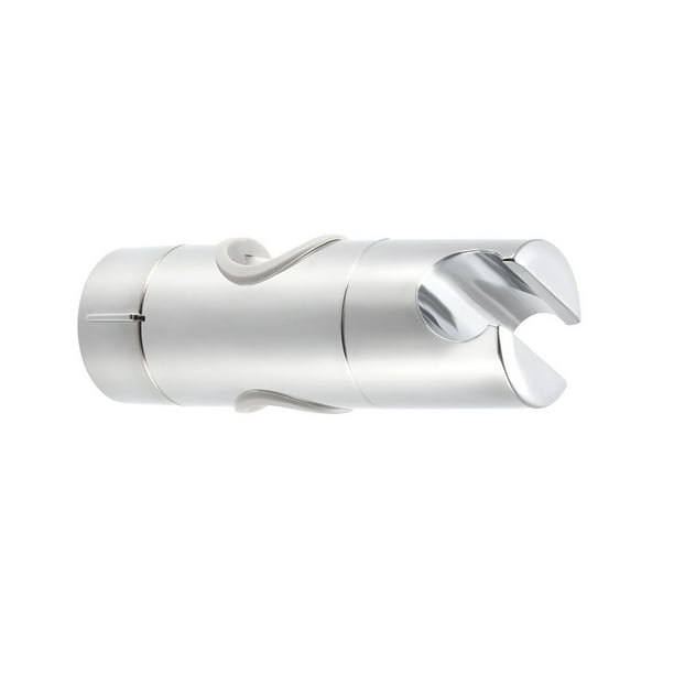 Soporte de rociador de ducha de mano ajustable Uxcell de 18-25 mm en tono plateado para barra deslizante