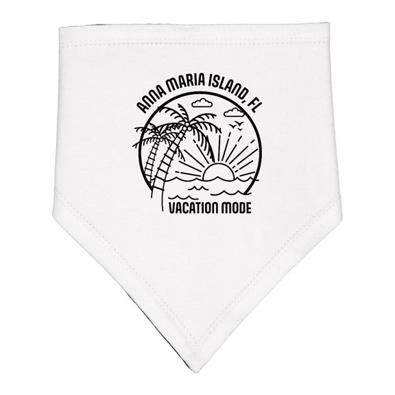 Inktastic Summer Vacation Mode Anna Maria Island Florida Baby Bandana Bib