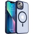 thumbnail image 1 of KOMI Magnetic for iPhone 13 Case, [Compatible with MagSafe][10 FT Military Grade Drop Protection] [2+Tempered Glass Screen Protector] Non-Slip Heavy Duty Full-Body Shockproof Phone Case, Navy Blue, 1 of 4