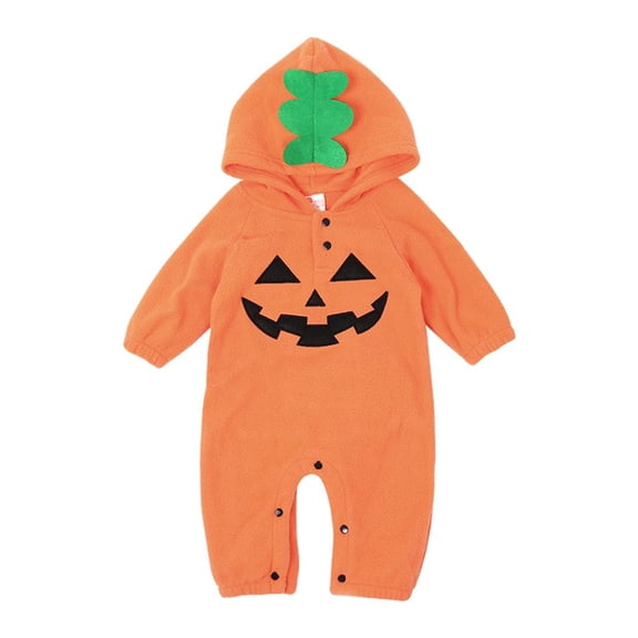 Bebé recién nacido bebés niños niñas mameluco de ropa de Halloween mueca calabaza - naranja 95 12-18 polillas
