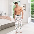 thumbnail image 6 of FORMRS Mens Pajama Pants with Pockets Sleepwear Lounge Bottoms Sizes S-2XL, Beige Nordic Christmas House, 6 of 7