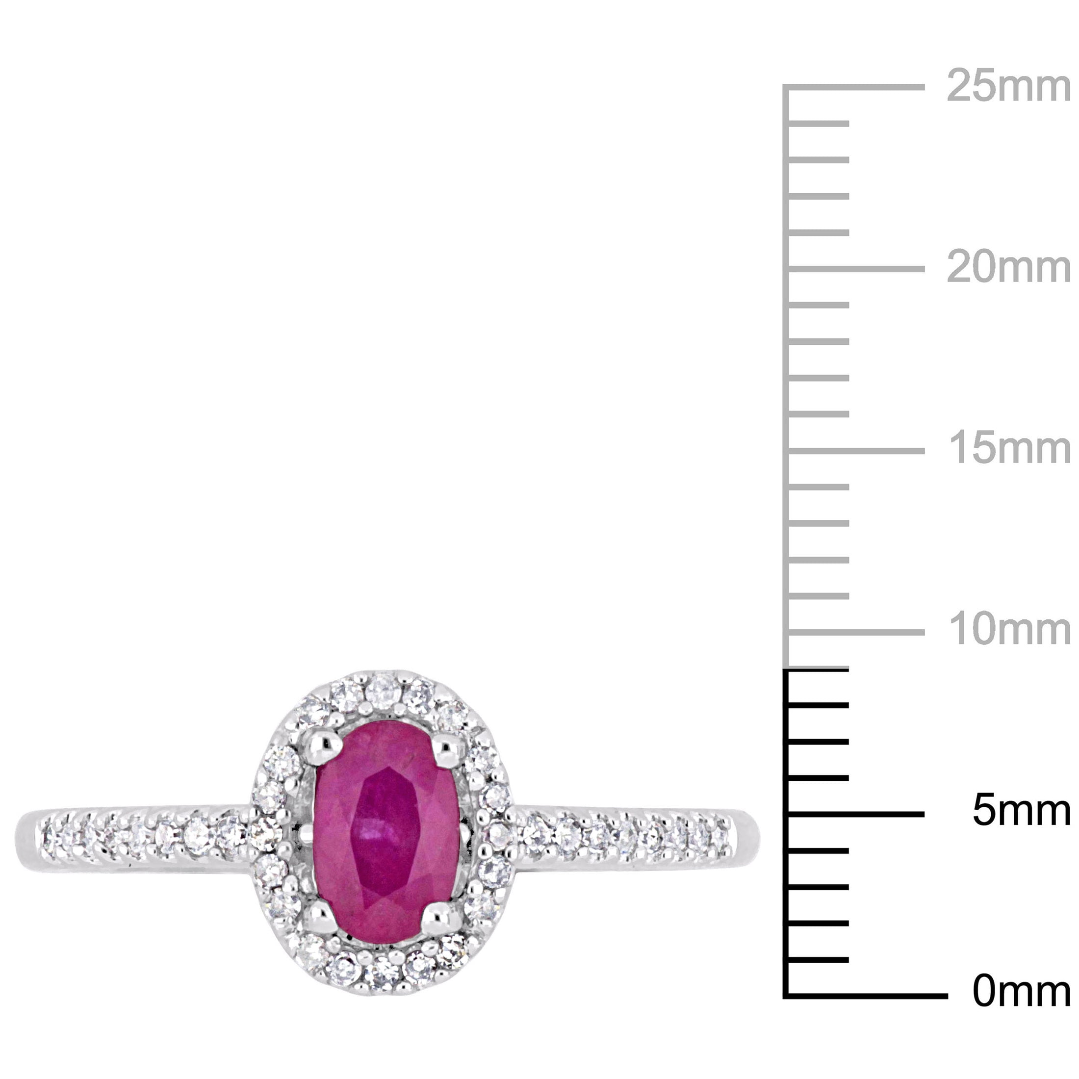 Everly Women's Ruby 10K White Gold Engagement Ring