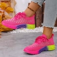 thumbnail image 2 of Women's Running Shoes Lightweight Fashion Lace up Sneaker Jogging Walking Workout Breathable Casual Footwear Hot Pink Size 7.5, 2 of 5