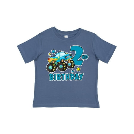 

Inktastic 2nd Birthday Monster Truck Gift Toddler Boy Girl T-Shirt