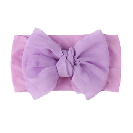 

nsendm Solid Baby Headwear Bow Stretch Girls Hairband Headband 1PC Kids Hair accessories Hair Color Pens Hairclip Purple One Size