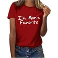 thumbnail image 2 of Teissuly Women's Fashion Crewneck Printed Short Sleeve T-shirt Casual Loose Shirt Tops, 2 of 8