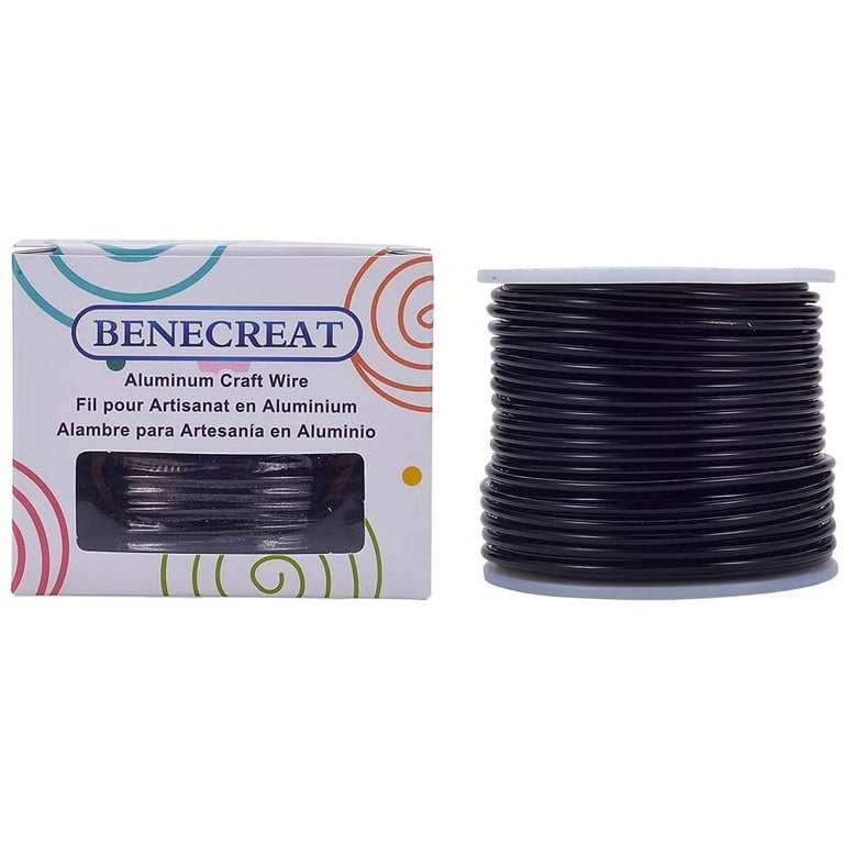 BENECREAT 23 Feet 3 Gauge Aluminum Wire Black Bendable Metal Sculpting Wire  for Floral Model Skeleton Art Making and Beading Jewelry Work 