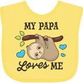 thumbnail image 3 of Inktastic My Papa Loves Me with Sloth and Hearts Boys or Girls Baby Bib, 3 of 4