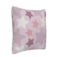 thumbnail image 3 of LNWH Pink Star Texture Abstract Throw Pillow Covers, Square Soft Linen Decorative Pillow Cases, 20"x20", 3 of 8