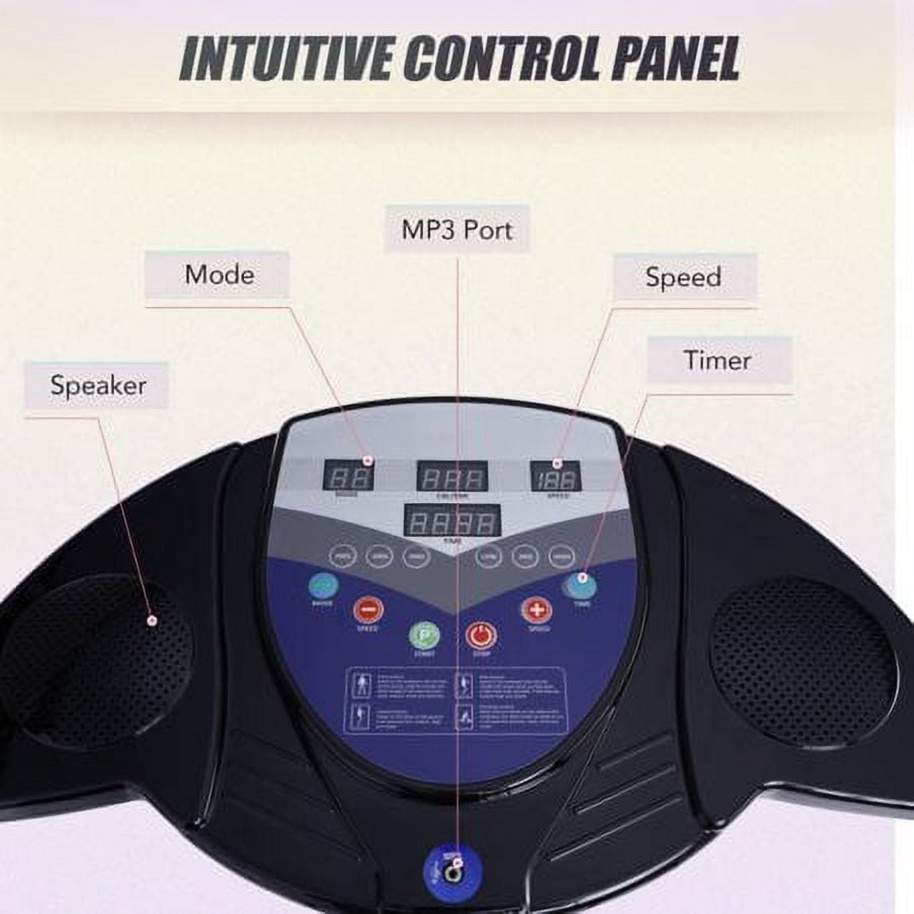 2000W Vibration Plate Fitness Equipment Workout Whole Body Exercise Machine with MP3 Player Black Walmart