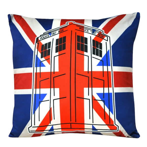 Doctor Who - Coussin Carré Union Jack Tardis