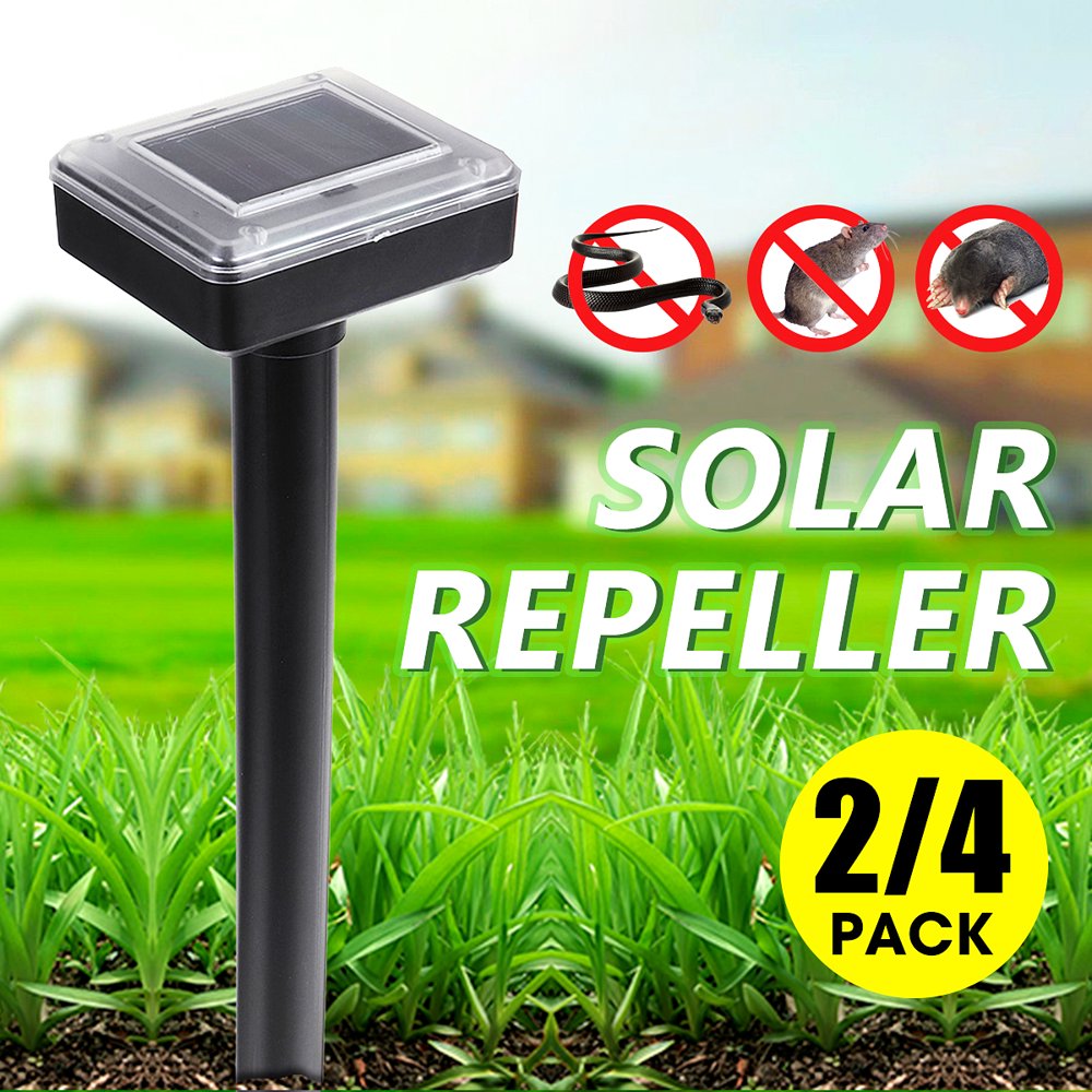 2/4Pcs Solar Powered Sound Wave Sonic Repeller Outdoor Garden Yard Farm