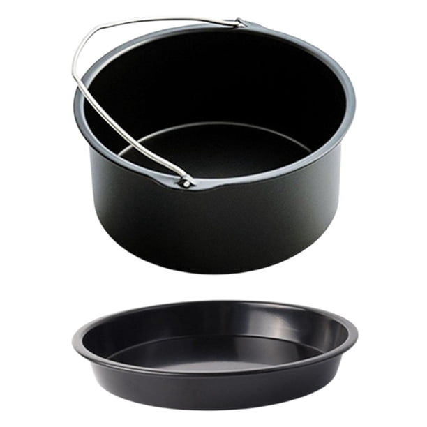Accesorios para freidora de aire Molde para pasteles Utensilios para hornear Bandeja para hornear Molde para pasteles recubierto Molde para pizza 6 pulgadas