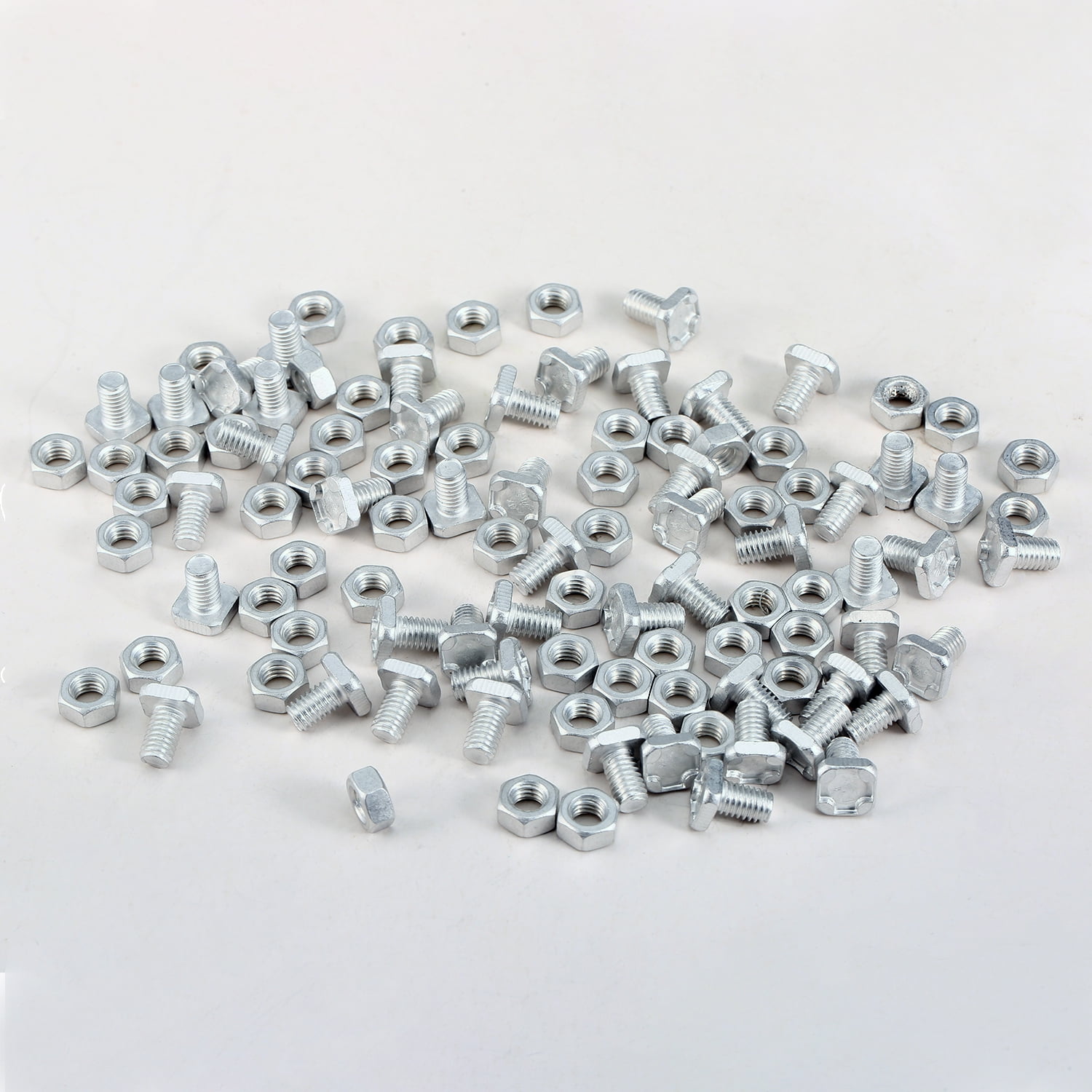 50Pairs Greenhouse M6 Nuts & Bolts Standard Size Replacements Aluminum Warehouse Parts Nuts & Bolts Accessories 