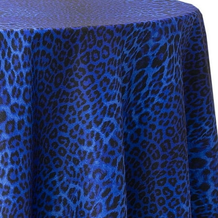 Ultimate Textile Small Skin Blue 120-Inch Round Patterned Tablecloth