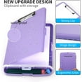 thumbnail image 3 of Clipboard with Storage, Large Capacity Nursing Clipboards with Low Profile Clip, Heavy Duty Plastic Storage 8.5x11 Clip Board with Pen Holder, Side-Opening, A4 Organization Box for Writing, 3 of 9