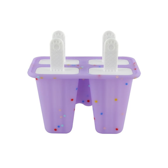 Normal Rectangle Silicone Ice Pop Molds - Reusable & Dishwasher Safe, Purple