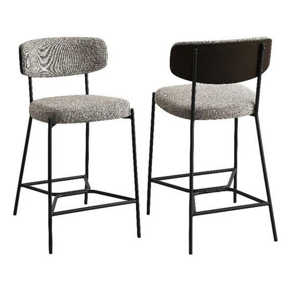 Elison Counter Height Bar Stool Light Brown (Set of 2)