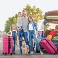 thumbnail image 3 of Gowill 7 Piece Luggage Sets,13/16/20/24/28 inch Hardside Lightweight ABS Suitcase With Expandable Duffle Bag (Rose Red), 3 of 17