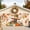 Light apricot, variant on Fall Scarecrows Garage Door Banner 6.9x8 Ft, Thanksgiving Autumn Harvest Pumpkins Leaves Outdoor Garage Door Cover for Holiday Party, Hanging Banner Backdrop Decoration Wall Decor Flag