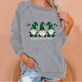 thumbnail image 2 of Goodeals Happy St Patricks Day Sweatshirts Women Cute Leprechaun Graphic Shirts Long Sleeve Sweater Lucky Green Saint Patrick's Pullover Tops(Gray,L), 2 of 5