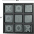 thumbnail image 3 of DecMode 8" x 1" Black Wood Tic Tac Toe Game Set, 1-Piece, 3 of 7