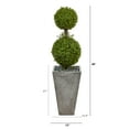 thumbnail image 2 of Nearly Natural 4' Boxwood Artificial Topiary, Green, 2 of 4