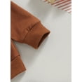 thumbnail image 5 of Toddler Baby Girl 2Pcs Thanksgiving Outfits Long Sleeve Sweatshirt Turkey Flare Pants Set, 5 of 7
