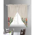 thumbnail image 3 of Summer Botanical Swag Valances for Windows, Rustic Tropical Plants Birds Rod Pocket Sheer Valances for Large Windows, Swag Toppers Light Filtering for Kitchen Living Room 2 Panels 36''x63'', 3 of 6