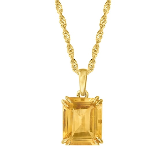 Ross-Simons 5.40 Carat Citrine Pendant Necklace in 18kt Gold Over Sterling, Women's, Adult